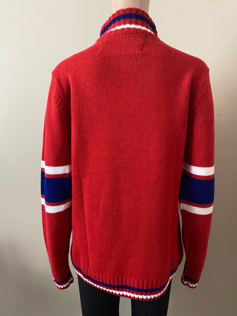 NHL Montreal Canadiens quarter zip knit sweater, size small - Picture 3 of 8